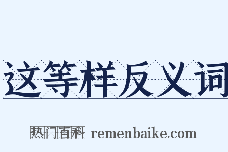 这等样反义词是什么意思的图片